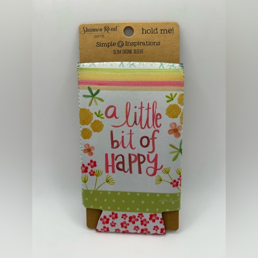 Floral Slim Drink Sleeve - a little bit of Happy - NWT OSFM - Picture 1 of 1